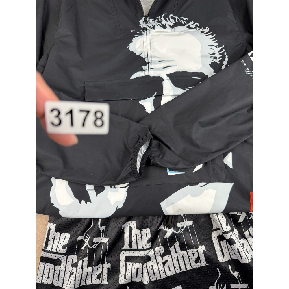 The Godfather Chalk Line Hoodie‎ M Shorts S Black Don Corleone Licensed Bundle - Picture 16 of 16
